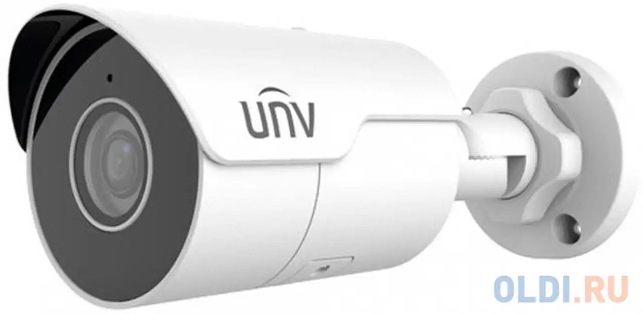 Uniview видеокамера ip цилиндрическая, уличная, фикс, объектив 2,8мм, 4mp, smart ir, фотография 1