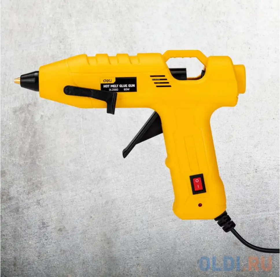 Клеевой пистолет deli dl2560 (60вт, диаметр стержня 11мм), фотография 1