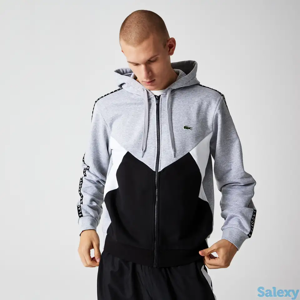 Мужская флисовая толстовка lacoste на молнии, фотография 1