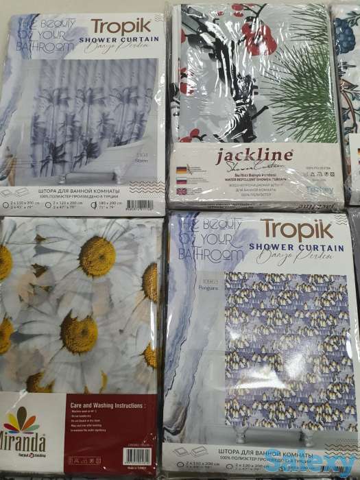 Стильные Шторки для душа и ванны, Турция Разные Цветы Смотри фото, фотография 2