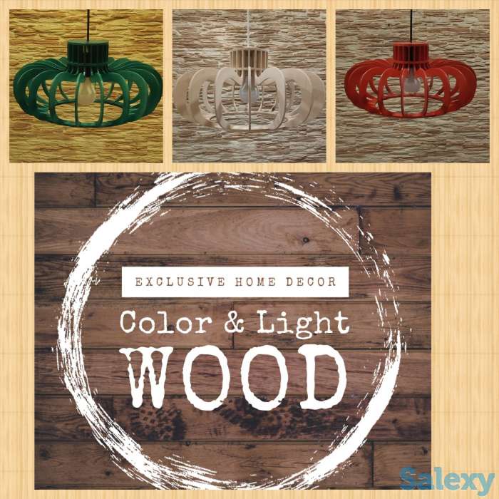 Люстры и светильники из фанеры, фотография 2