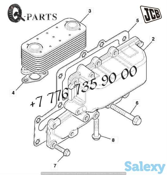 Теплообменник на экскаватор-погрузчик JCB 3CX и 4CX, фотография 2