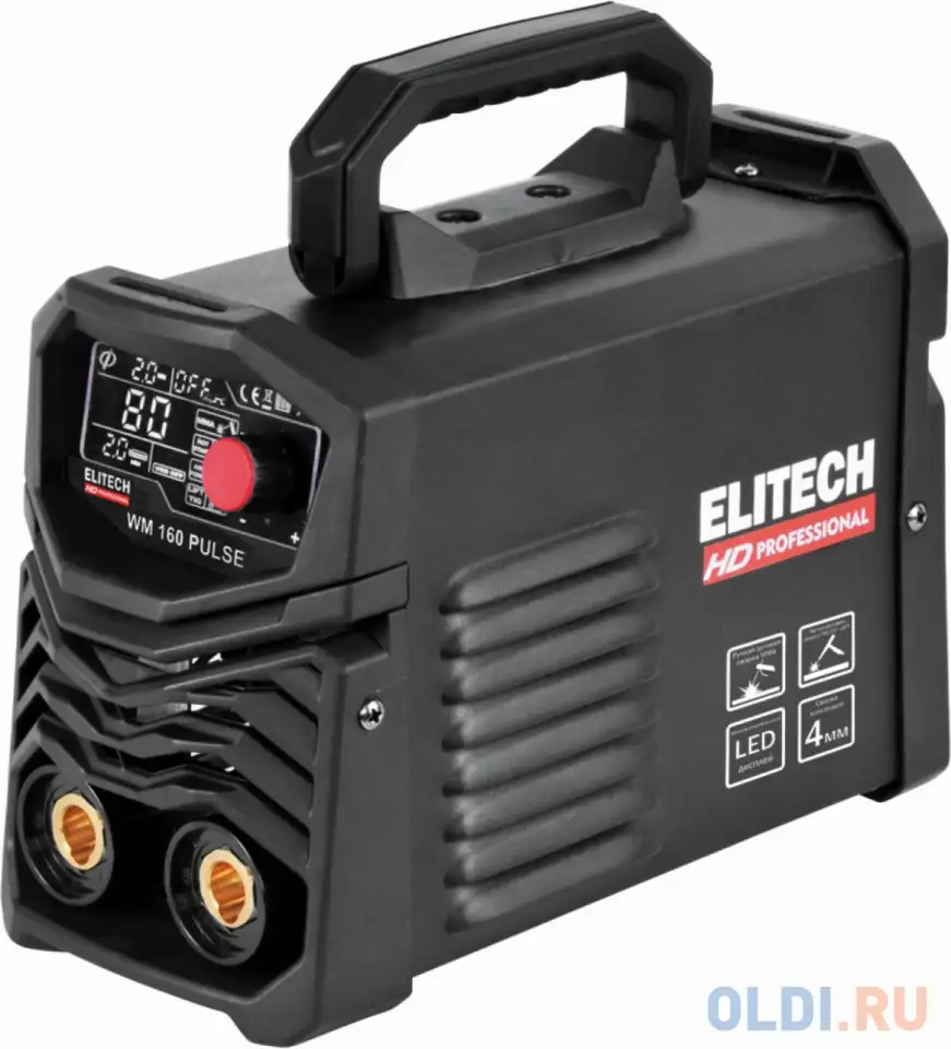 Сварочный аппарат elitech wm 160 pulse инвертор mma,tig-lift 5квт, фотография 1