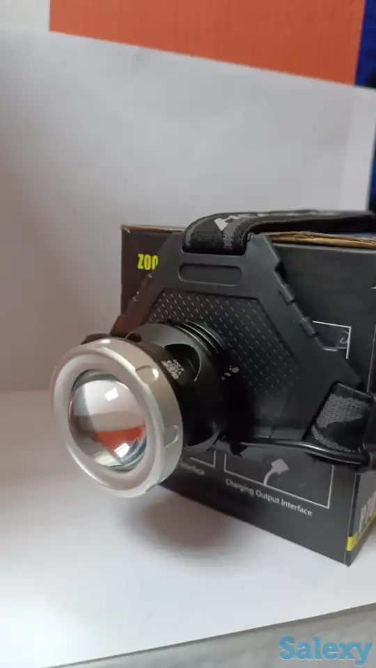 Фонарь светодиодный регулируемый налобный, фотография 1