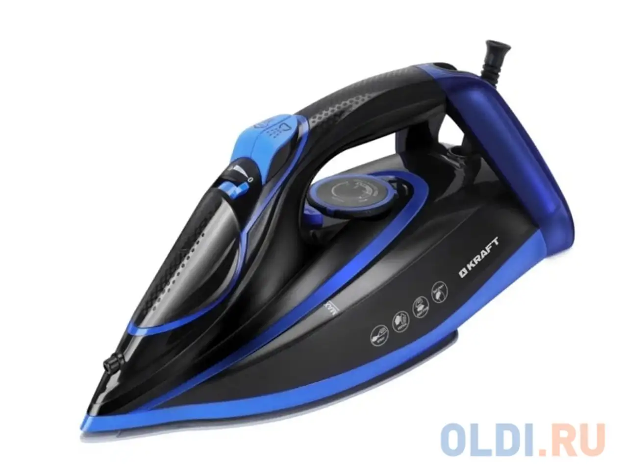 Утюг kraft kf-ci24204a 2400вт синий чёрный, фотография 1