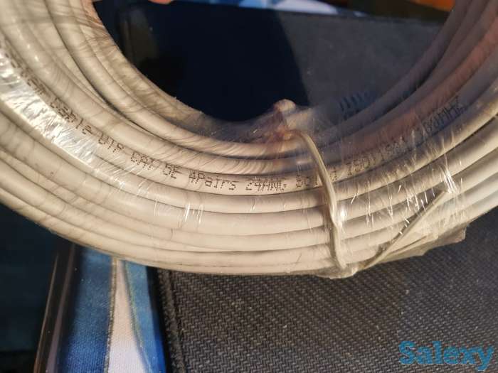 LAN Кабель UTP, CAT 5e 4Pairs 24 AWG шнур, провод усиленный 30 метров, фотография 2