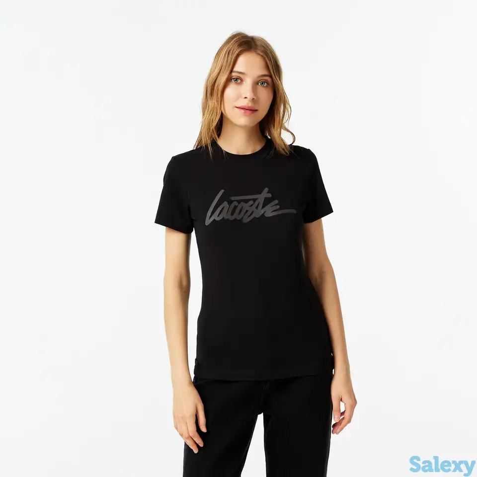 Женская футболка lacoste slim fit, фотография 1