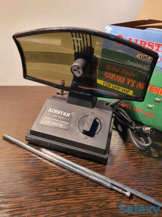 Комнатная антенна для цифрового ТВ с подстройкой Оригинал UHF, VHF, фотография 1