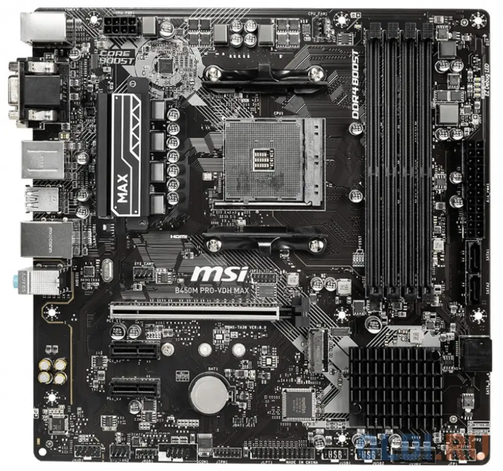 Материнская плата msi b450m pro-vdh max, фотография 1