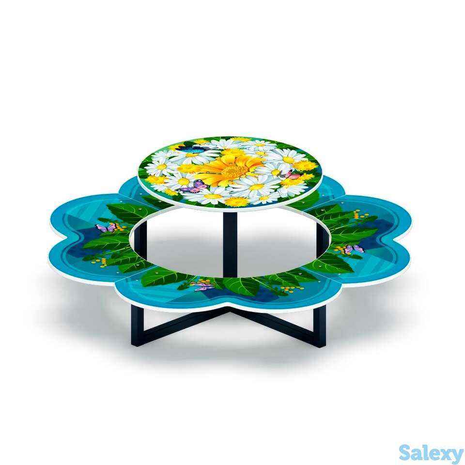 Столик детский ромашка (букет) мф 31.01.10-02, фотография 1