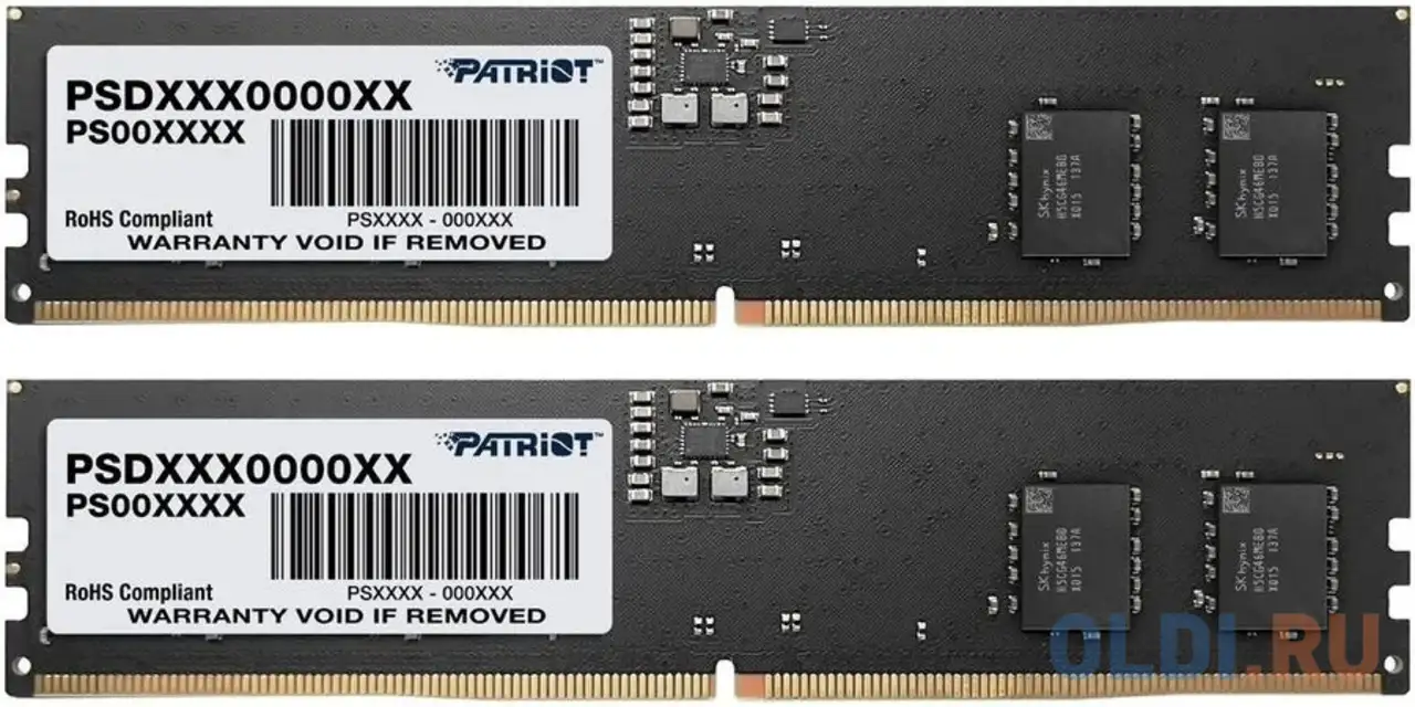 Оперативная память для компьютера patriot signature line dimm 16gb ddr5 4800, фотография 1