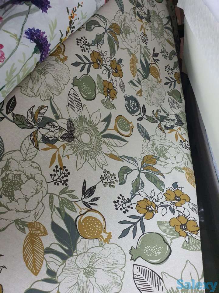 Бежевая итальянская скатерть с тефлоновым покрытием с гранатами, фотография 5