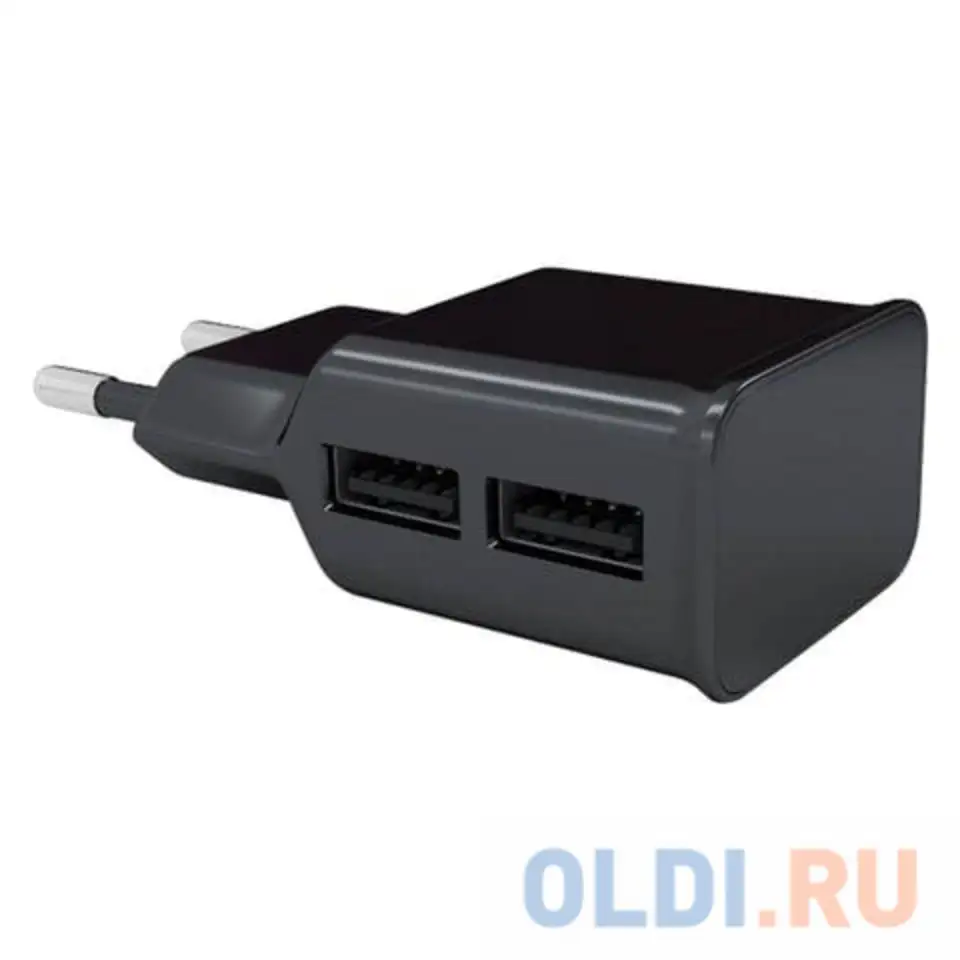 Сетевое зарядное устройство red line nt-2a 2.1a 2 х usb черный, фотография 1
