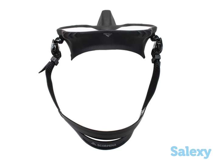 Маска подводная scorpena f безрамочная (черный силикон), фотография 3