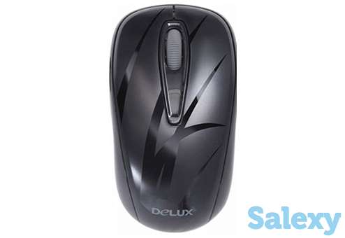 Компьютерная оптическая мышь delux dlm-107ogb. черный, фотография 1
