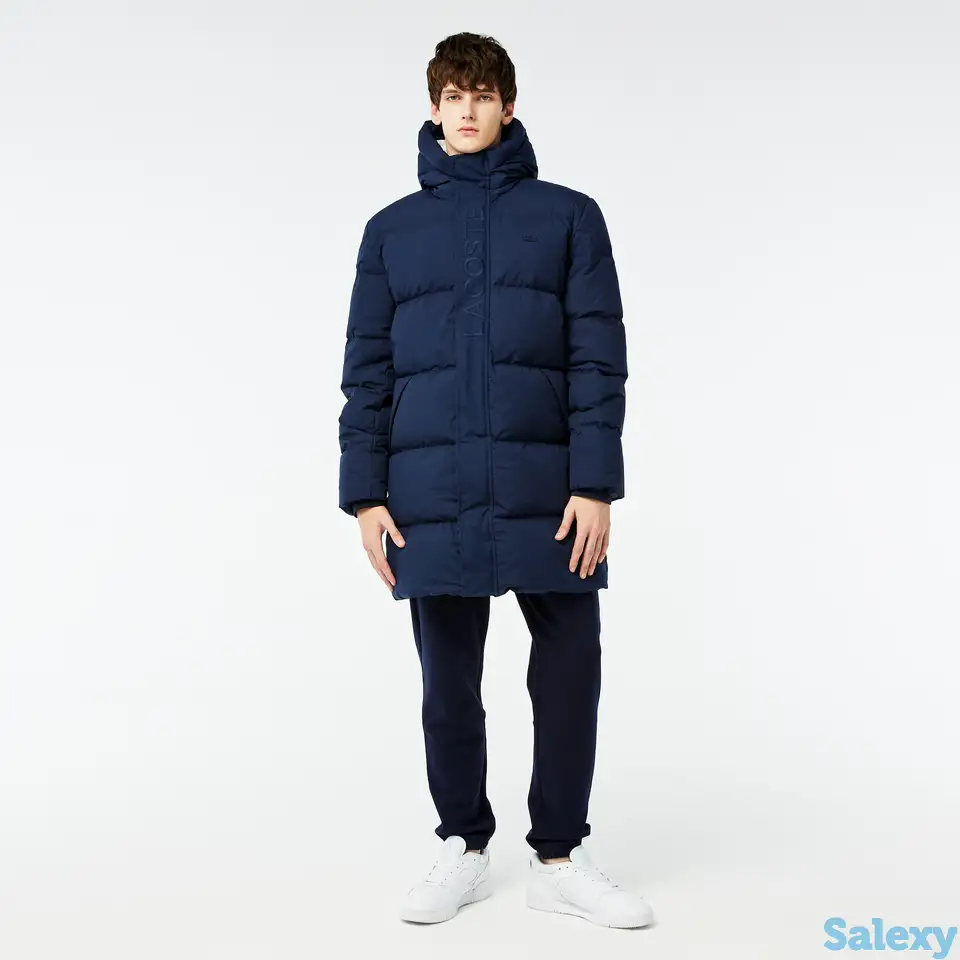 Мужская утеплённая куртка lacoste с капюшоном, фотография 1