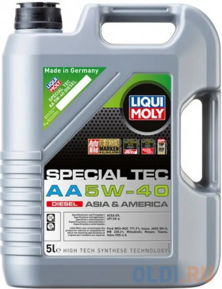 Нс-синтетическое моторное масло liquimoly special tec aa diesel 5w40 5 л, фотография 1