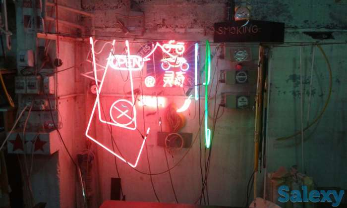 Неоновые буквы, элементы, вывески, изготовление, ремонт, монтаж, демонтаж, гарантия, фотография 2