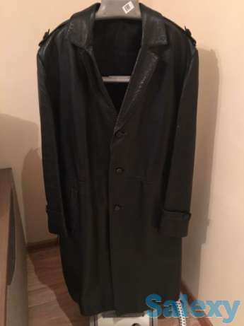 Мужской кожаный плащ, фотография 1