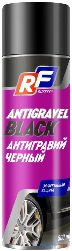 25361n ruseff антигравий черный 500 мл (аэрозоль/баллон 650 мл), фотография 1