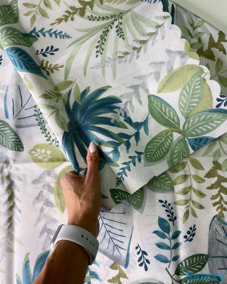 Очаровательная Итальянская скатерть Эдера с зеленью, фотография 2