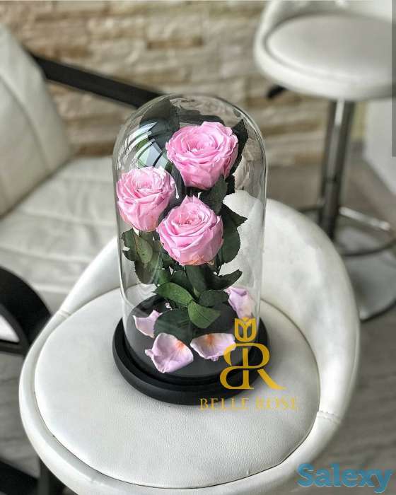 Живая Роза в стеклянной колбе - Бесплатная Доставка, фотография 8