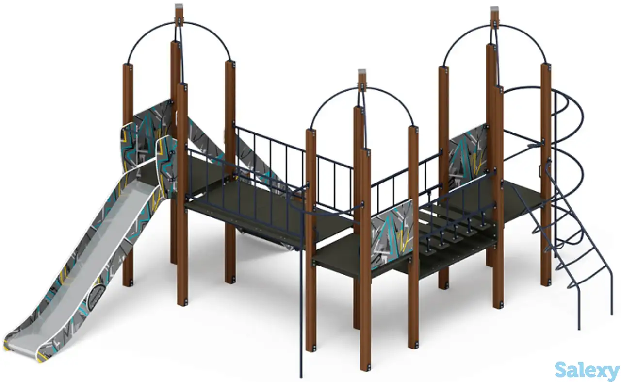 Навина (техно-голубой) - дик 2.09.06-01 - игровой комплекс h=1500, фотография 1