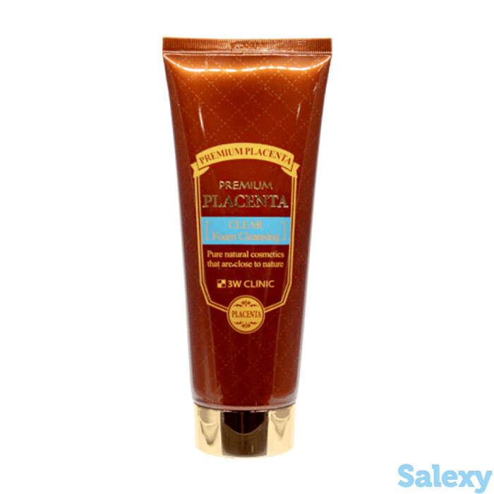 Пенка для умывания 3w clinic premium placenta clear foam cleansing, фотография 1
