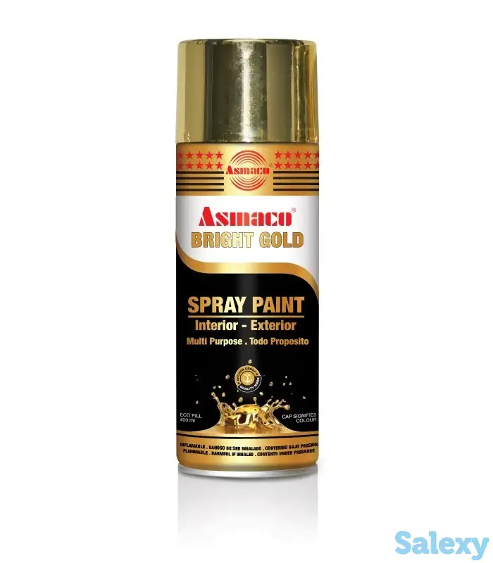 Аэрозольная краска золото блестящее Asmaco, фотография 1