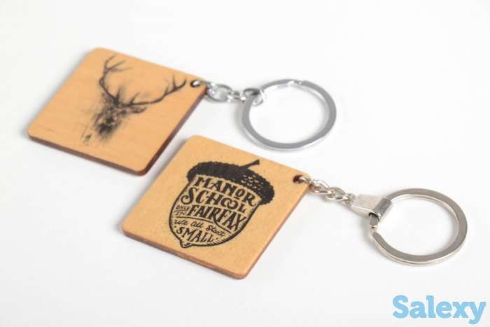 Брелки деревянные. Брелки из фанеры или дерева с лазерной резкой любого рисунка., фотография 1