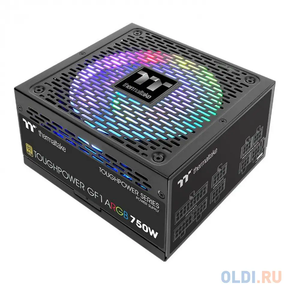 Блок питания thermaltake toughpower gf1 argb 750 вт, фотография 1