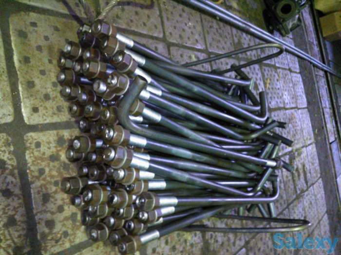 Болты анкерные фундаментные ГОСТ24379.1-80 тип 1.1 тип 2.1 тип 5 в комплекте с гайками и шайбами, фотография 1