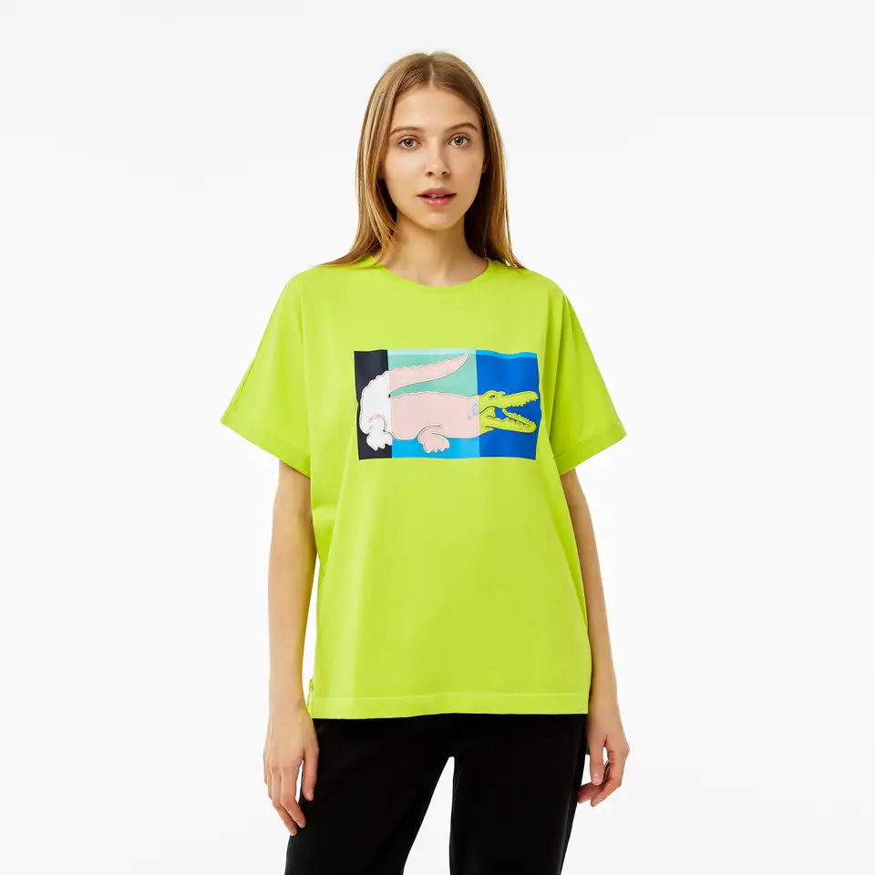 Женская футболка lacoste loose fit, фотография 1