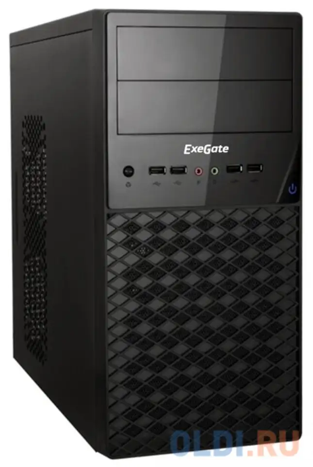 Корпус microatx exegate qa-413u без бп чёрный ex278431rus, фотография 1