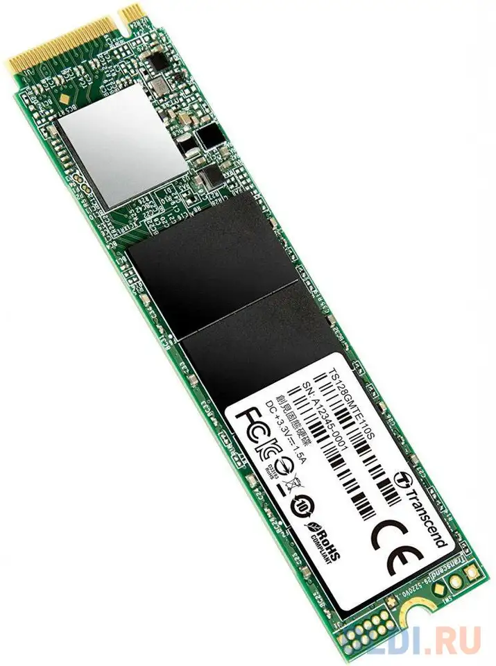 Ssd накопитель transcend mte110s 128 gb pci-e 3.0 x4, фотография 1