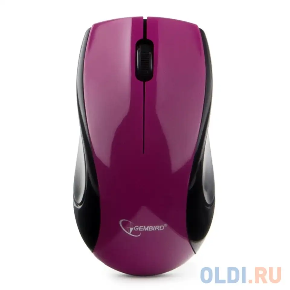 Мышь беспров. gembird musw-320-p, 2.4ггц, фиолетовый, 3кн, 1000dpi, блистер, фотография 1