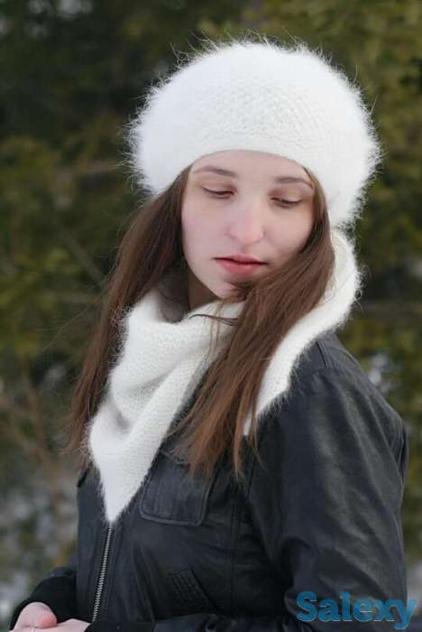 Пуховый платок Шаль из французской ангоры, фотография 3