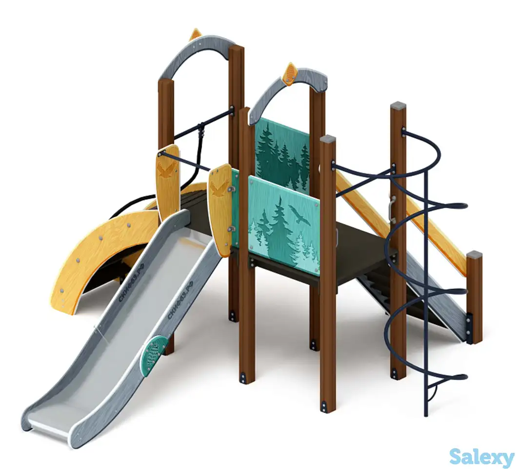 Играйте с нами (тайга) - дик 2.01.1.02-03 - игровой комплекс h=1200, фотография 1