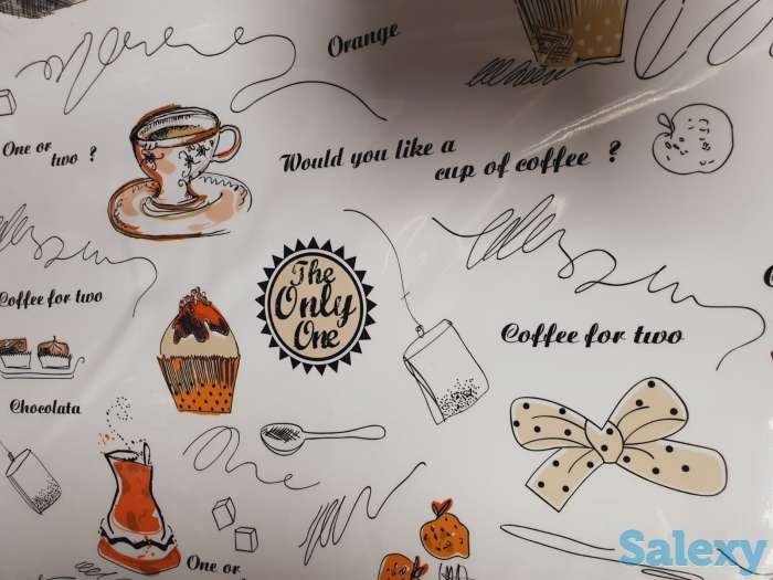 Красивая Гелевая плотная клеенка скатерть дастархан, нежные цветы, фотография 10