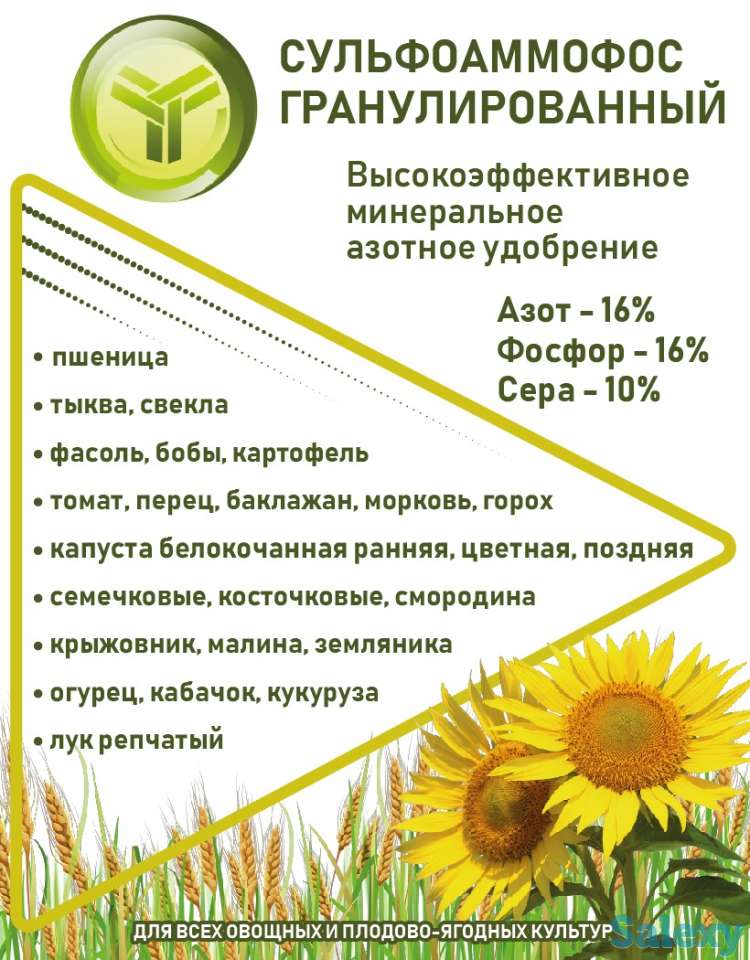 Сульфоаммофос гранулированный - высокоэффективное минеральное азотное удобрение, фотография 4