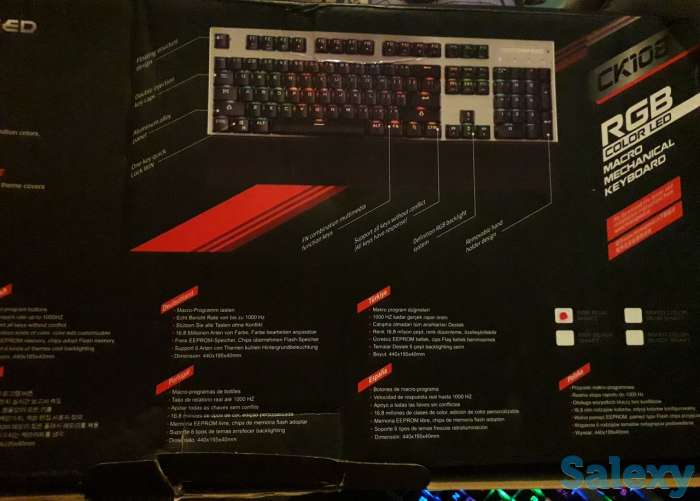 Продам механическую клавиатуру motospedd ck108.вход-usb, фотография 3