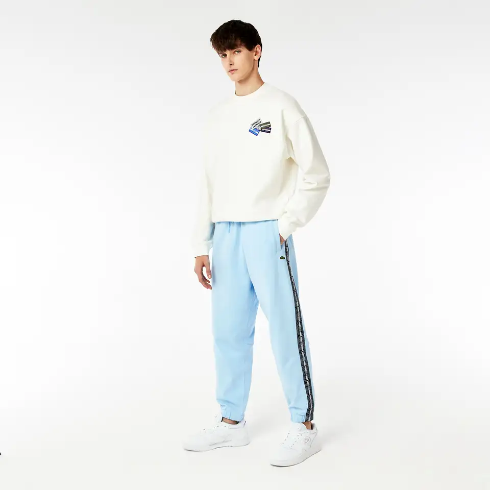 Спортивные брюки-джоггеры lacoste в полоску с логотипом, фотография 1