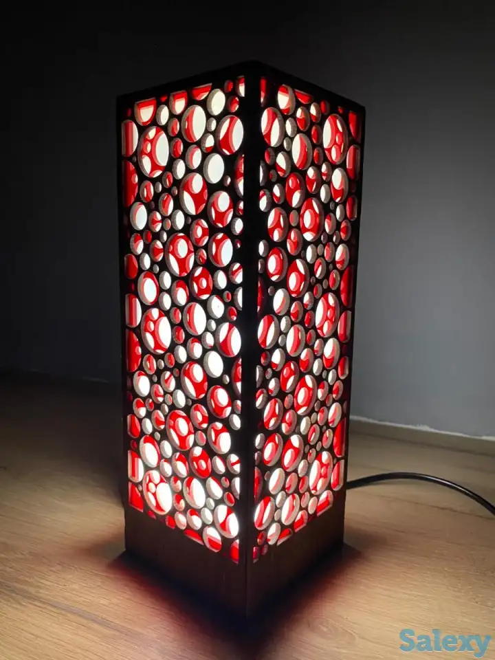 Красный Интерьерный светильник - ночник, фотография 6