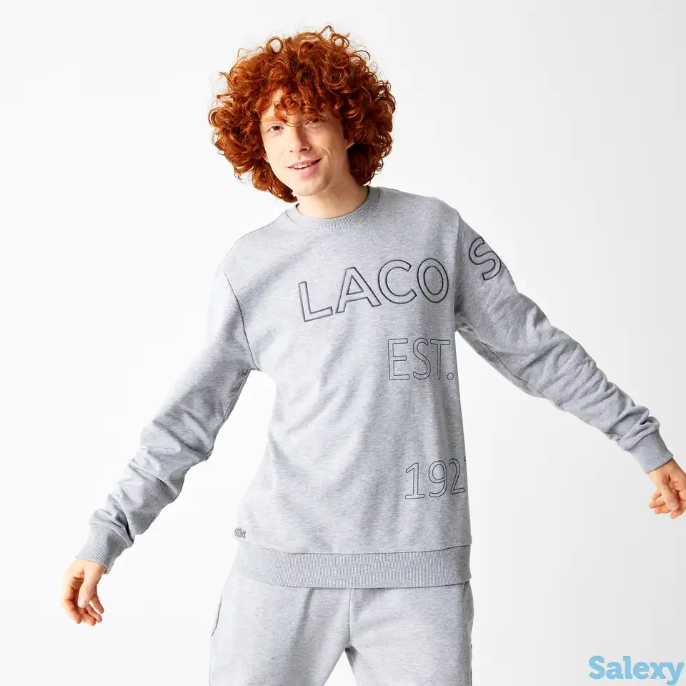 Мужская толстовка lacoste relaxed fit polar fleece zip, фотография 1