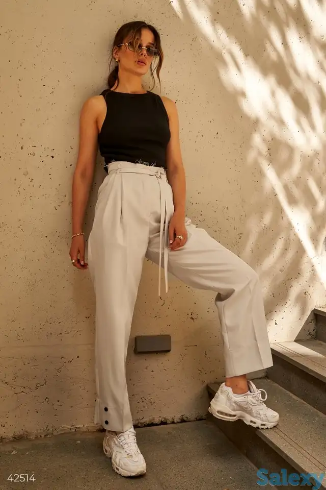 Зауженые брюки balloon со стрелками, фотография 3