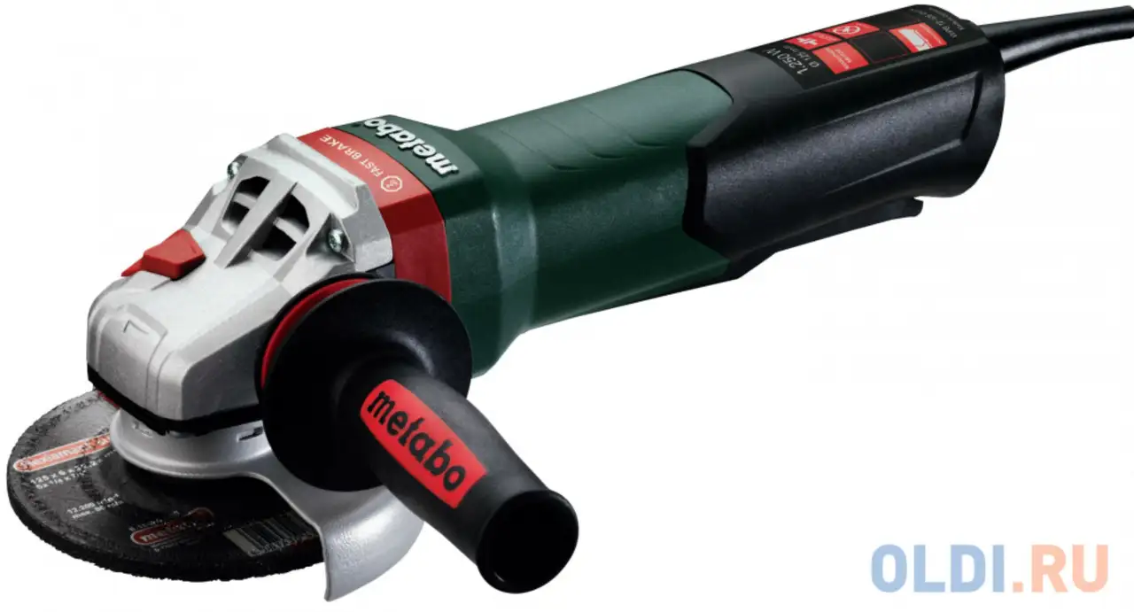 Углошлифовальная машина metabo wev 15-125 quick 125 мм 1550 вт, фотография 1
