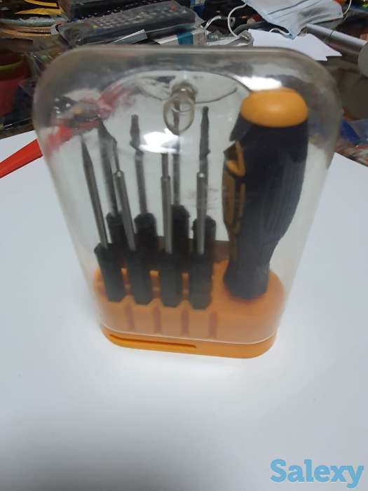 Отвертка в наборе с насадками 9 предметов, отличное качество, фотография 3