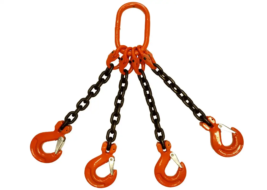 Стропа цепная, Гп: 1-67 т, L 0,5-60 м, Звено: 6-45 мм, Вид: одноветвевой; двухветвевой; четырехветвевой..., фотография 1