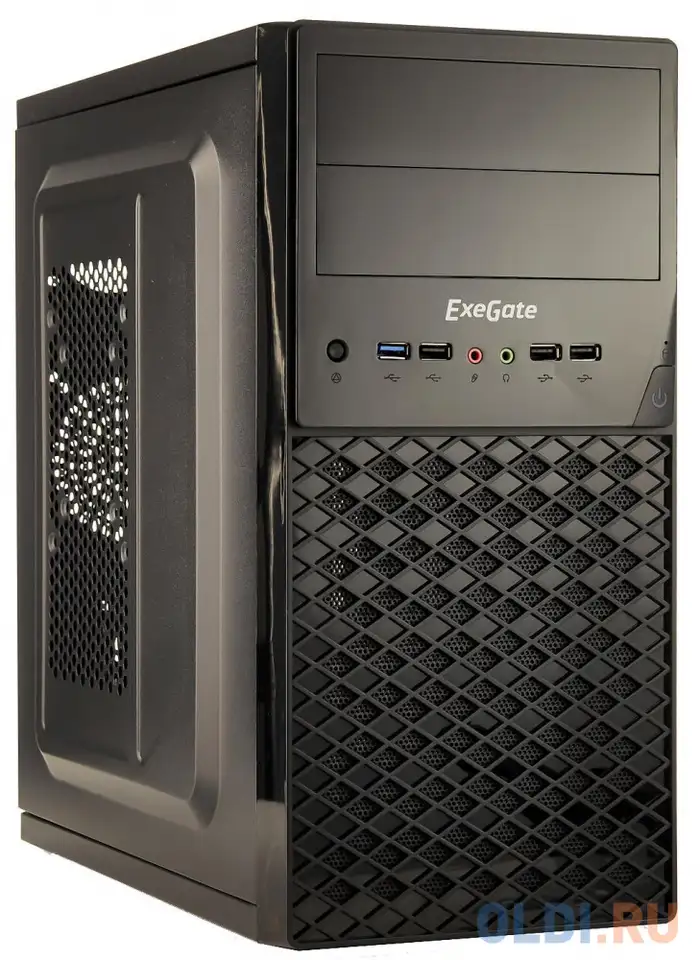 Корпус microatx exegate qa-413u 500 вт чёрный ex278428rus, фотография 1
