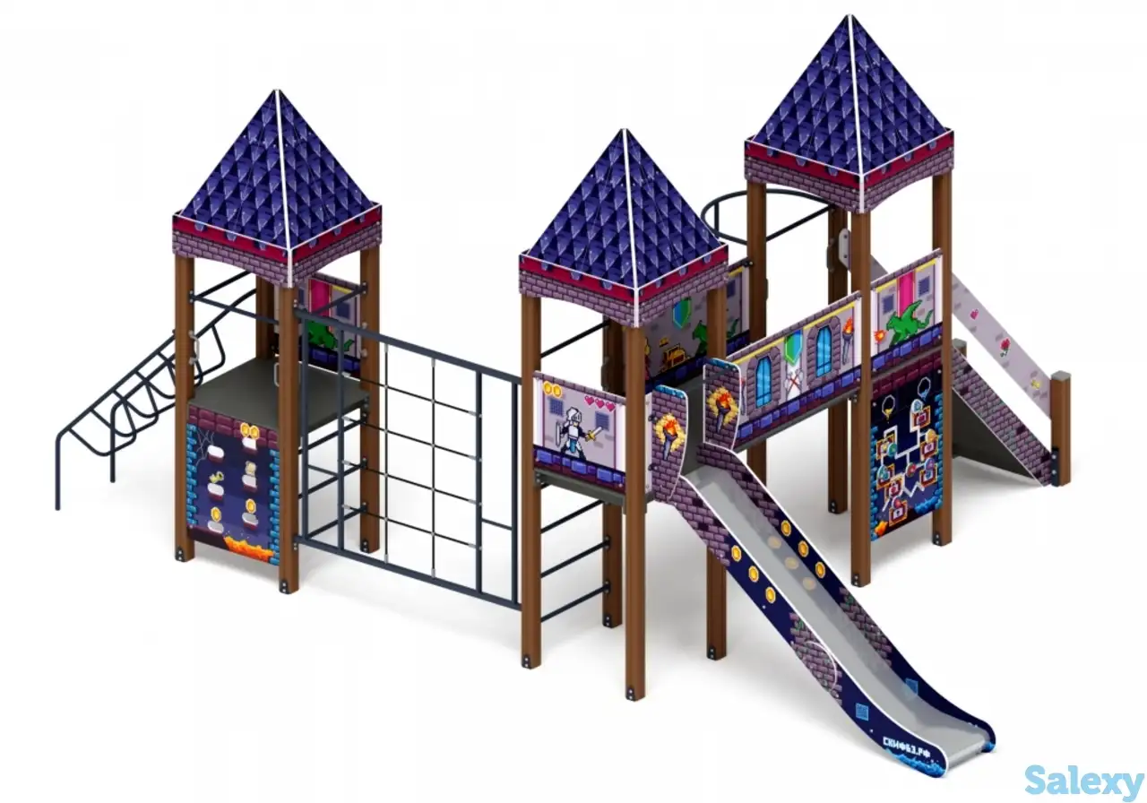 Детский игровой комплекс «замок» (пиксель) 2.18.05-03 h=1500, фотография 1